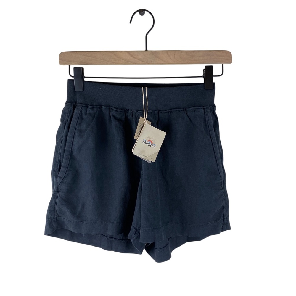 Faherty Linen Blend Arlie Day Pull On Lounge Shorts XS